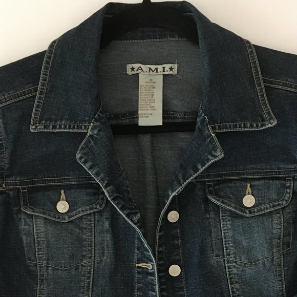 A.M.I. Blue Mediana Denim Jacket - Picture 8 of 11